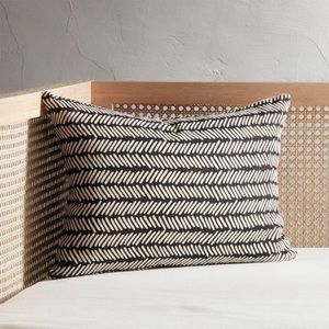 CB2 - Dash pillow - Black / White / Beige - 12”x18”